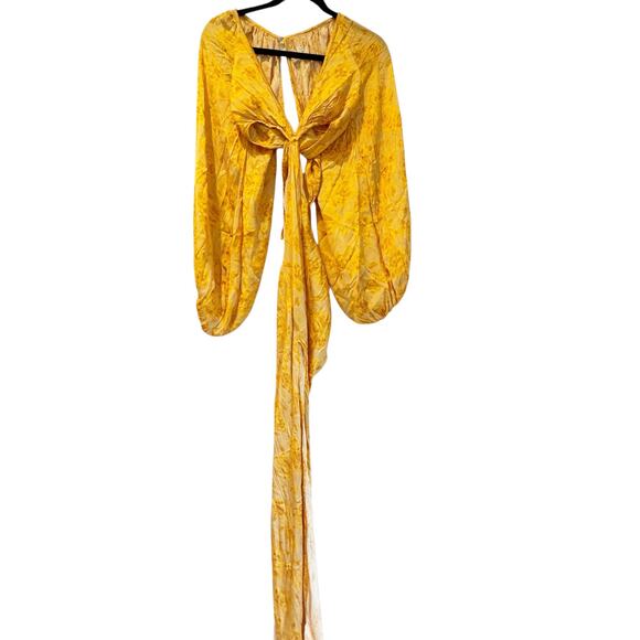 Jen's Pirate Booty Electro Floral Sonora Dress Sunshine Bell Sleeve Size XS - Picture 7 of 13